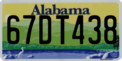 AL license plate 67DT438