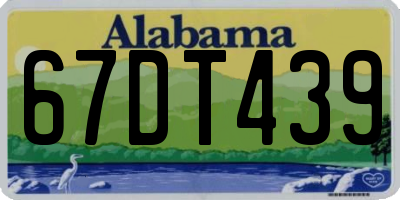 AL license plate 67DT439