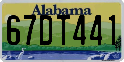 AL license plate 67DT441