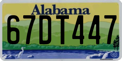 AL license plate 67DT447