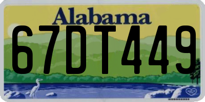 AL license plate 67DT449