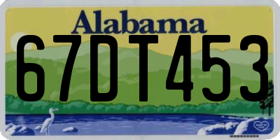 AL license plate 67DT453