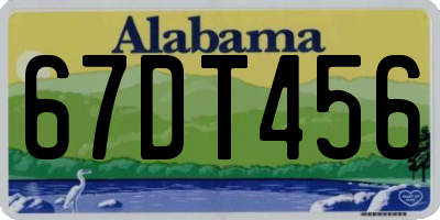 AL license plate 67DT456