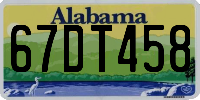 AL license plate 67DT458