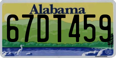 AL license plate 67DT459