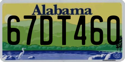 AL license plate 67DT460