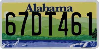 AL license plate 67DT461