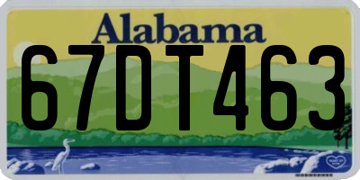 AL license plate 67DT463