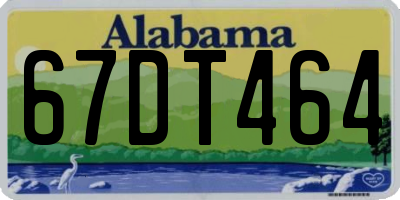 AL license plate 67DT464