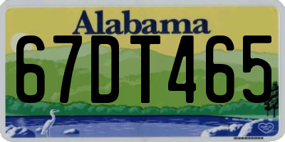 AL license plate 67DT465