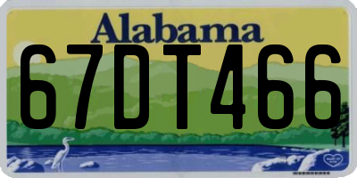 AL license plate 67DT466