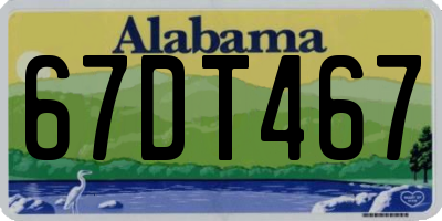 AL license plate 67DT467