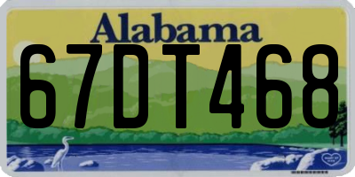 AL license plate 67DT468