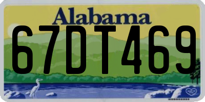 AL license plate 67DT469