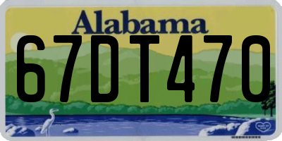 AL license plate 67DT470