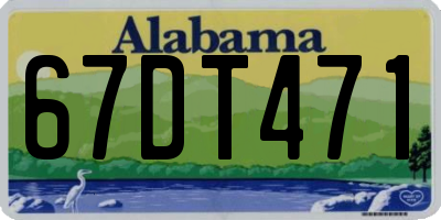 AL license plate 67DT471