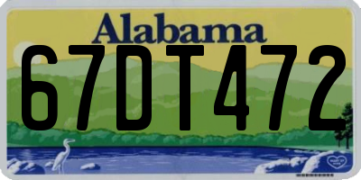 AL license plate 67DT472