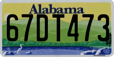 AL license plate 67DT473