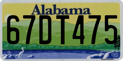 AL license plate 67DT475