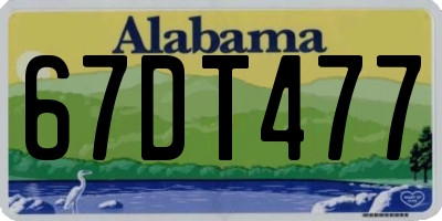 AL license plate 67DT477