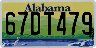 AL license plate 67DT479