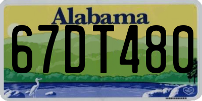 AL license plate 67DT480