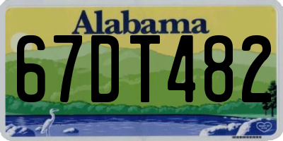 AL license plate 67DT482