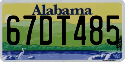 AL license plate 67DT485