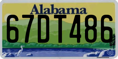 AL license plate 67DT486