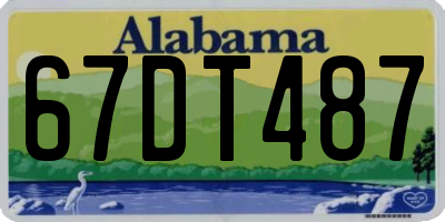 AL license plate 67DT487