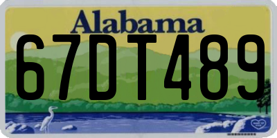 AL license plate 67DT489