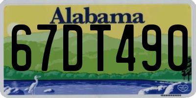 AL license plate 67DT490