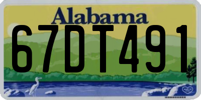 AL license plate 67DT491