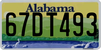 AL license plate 67DT493