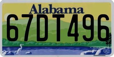 AL license plate 67DT496