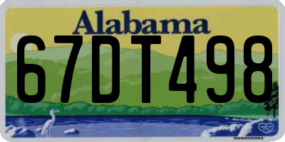 AL license plate 67DT498