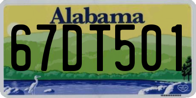 AL license plate 67DT501