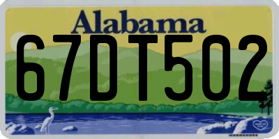 AL license plate 67DT502