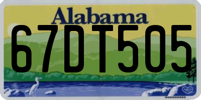 AL license plate 67DT505