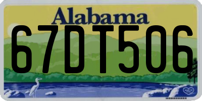 AL license plate 67DT506