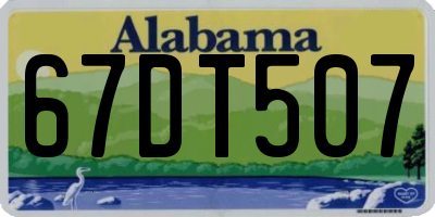 AL license plate 67DT507