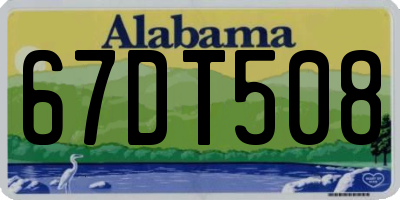 AL license plate 67DT508