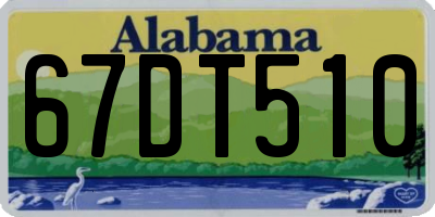 AL license plate 67DT510