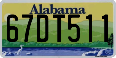 AL license plate 67DT511