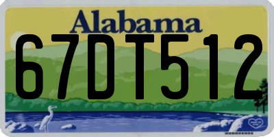 AL license plate 67DT512