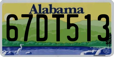 AL license plate 67DT513