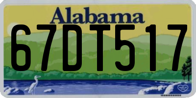 AL license plate 67DT517