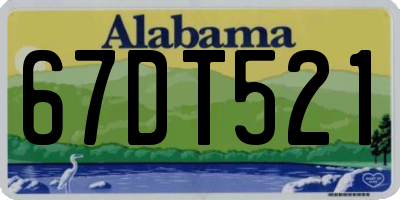 AL license plate 67DT521