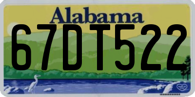 AL license plate 67DT522