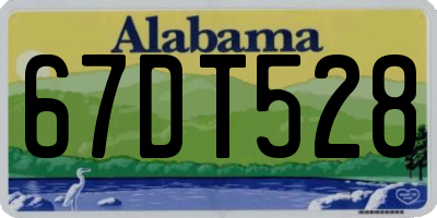 AL license plate 67DT528